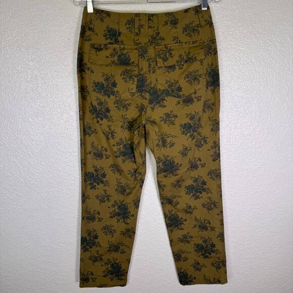 Sundance Pants Womens 2 Berenice Floral Everyday Straight Leg Boho Cottage NEW - Picture 2 of 12